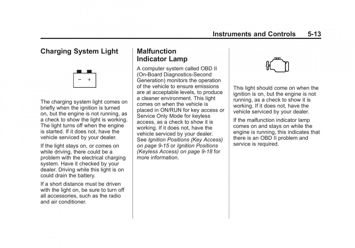 Chevrolet Cruze owners manuals / page 121