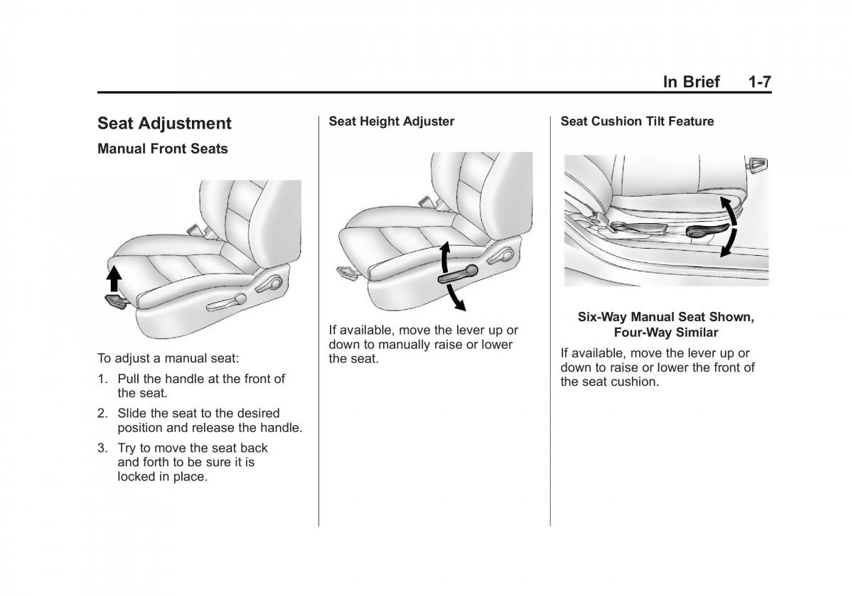 Chevrolet Cruze owners manuals / page 13