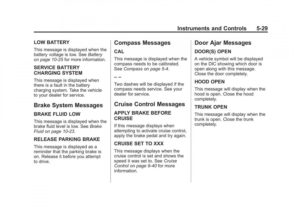 Chevrolet Cruze owners manuals / page 137