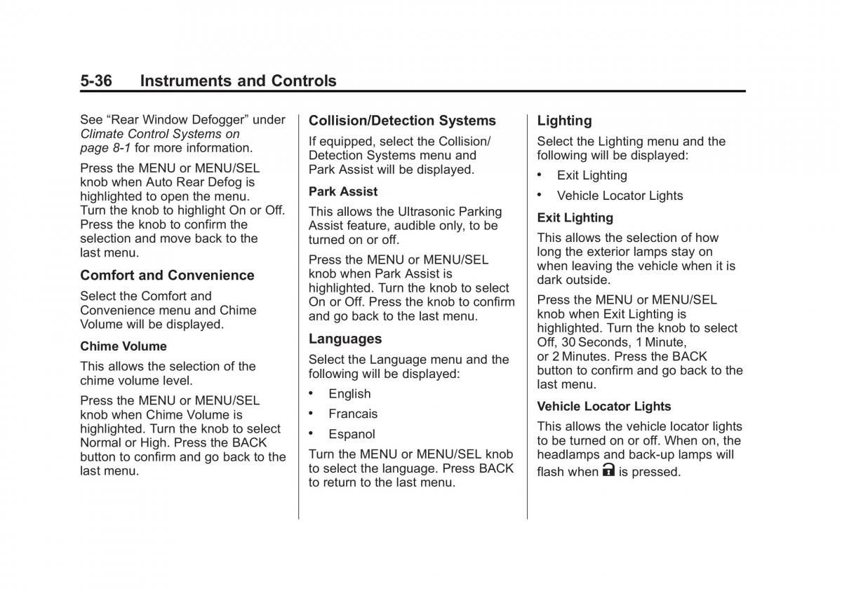 Chevrolet Cruze owners manuals / page 144