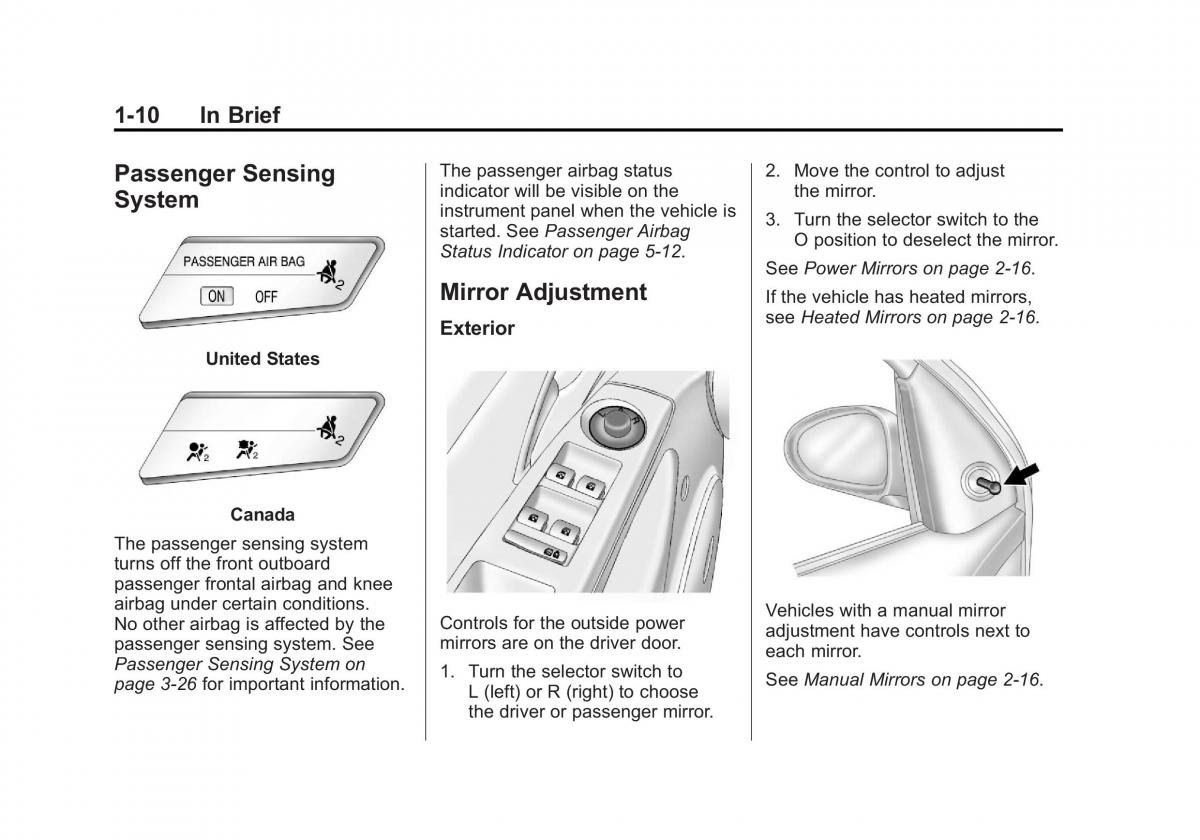 Chevrolet Cruze owners manuals / page 16