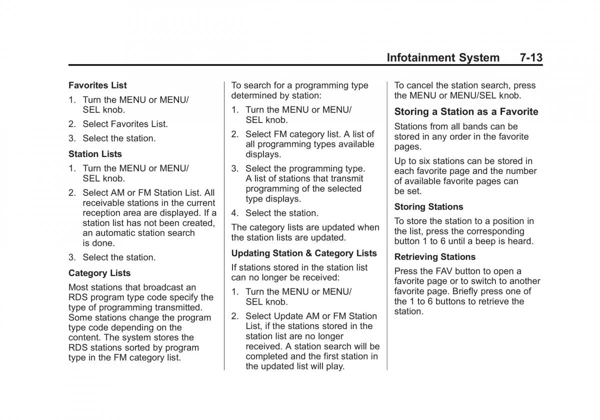 Chevrolet Cruze owners manuals / page 165