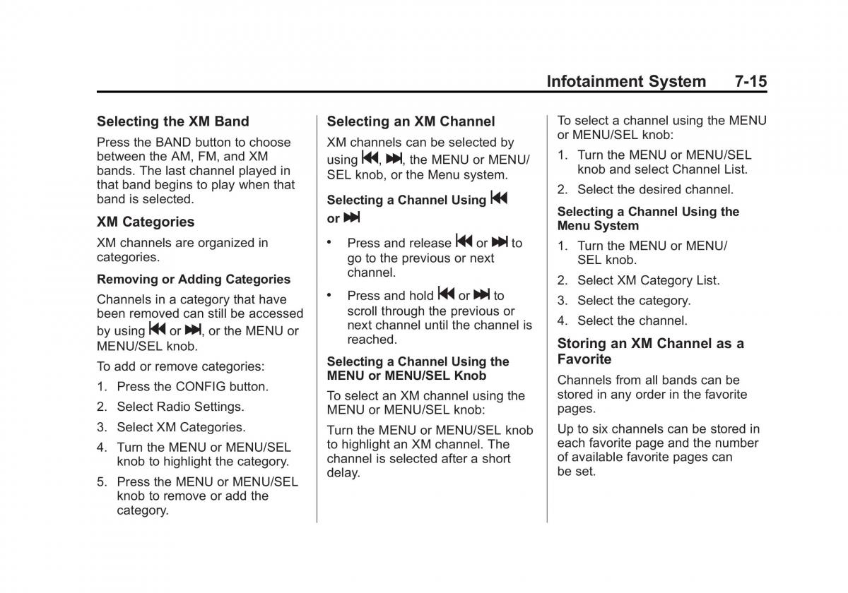 Chevrolet Cruze owners manuals / page 167