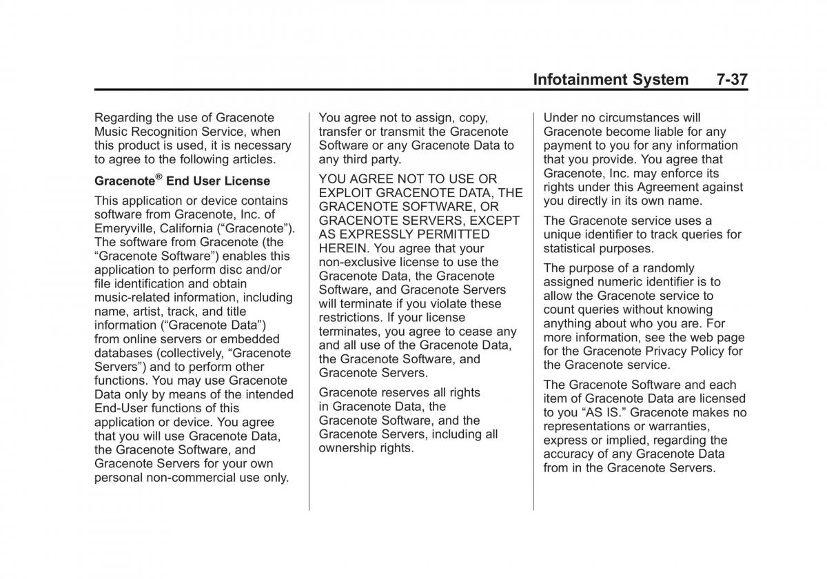 Chevrolet Cruze owners manuals / page 189