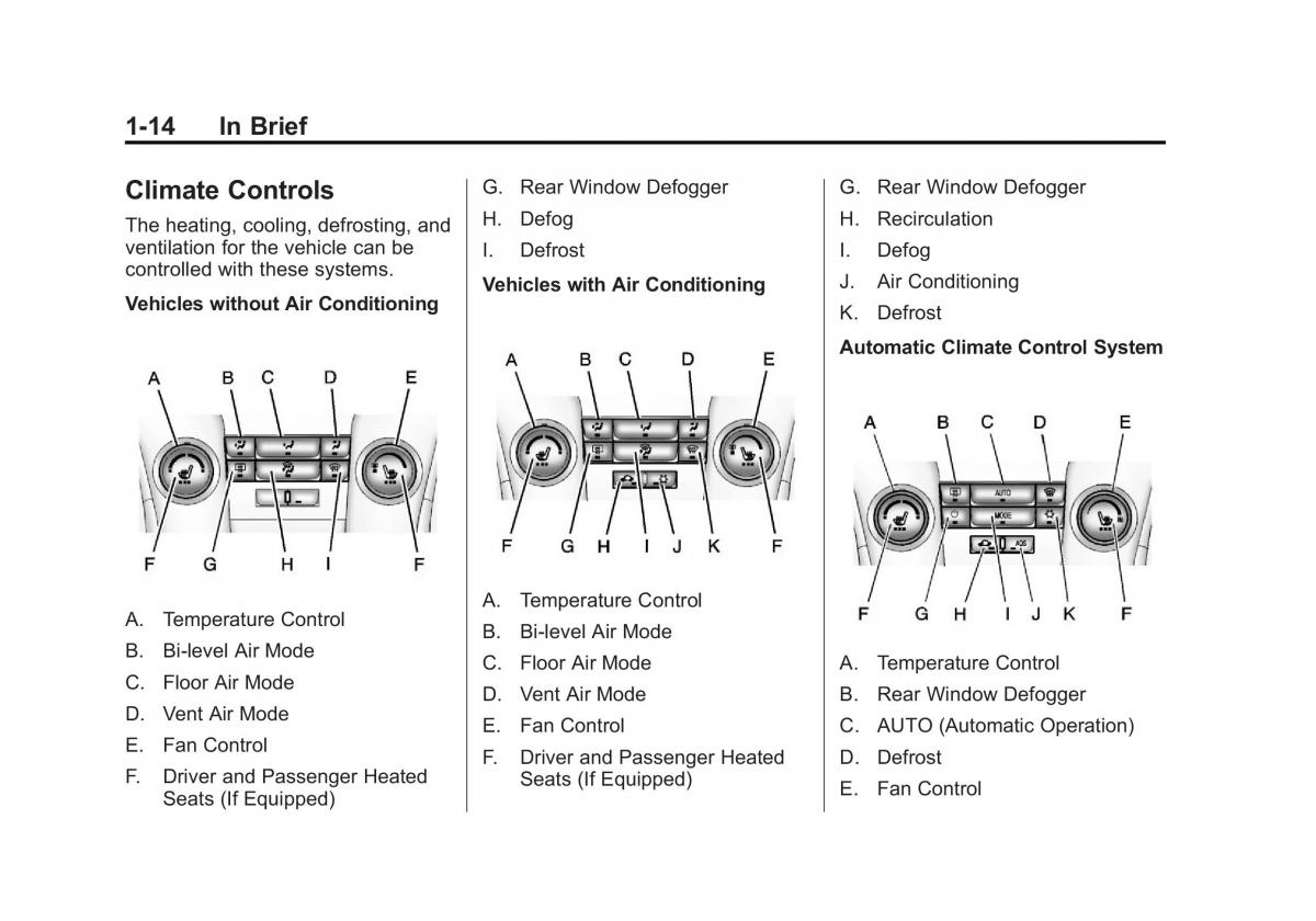 Chevrolet Cruze owners manuals / page 20