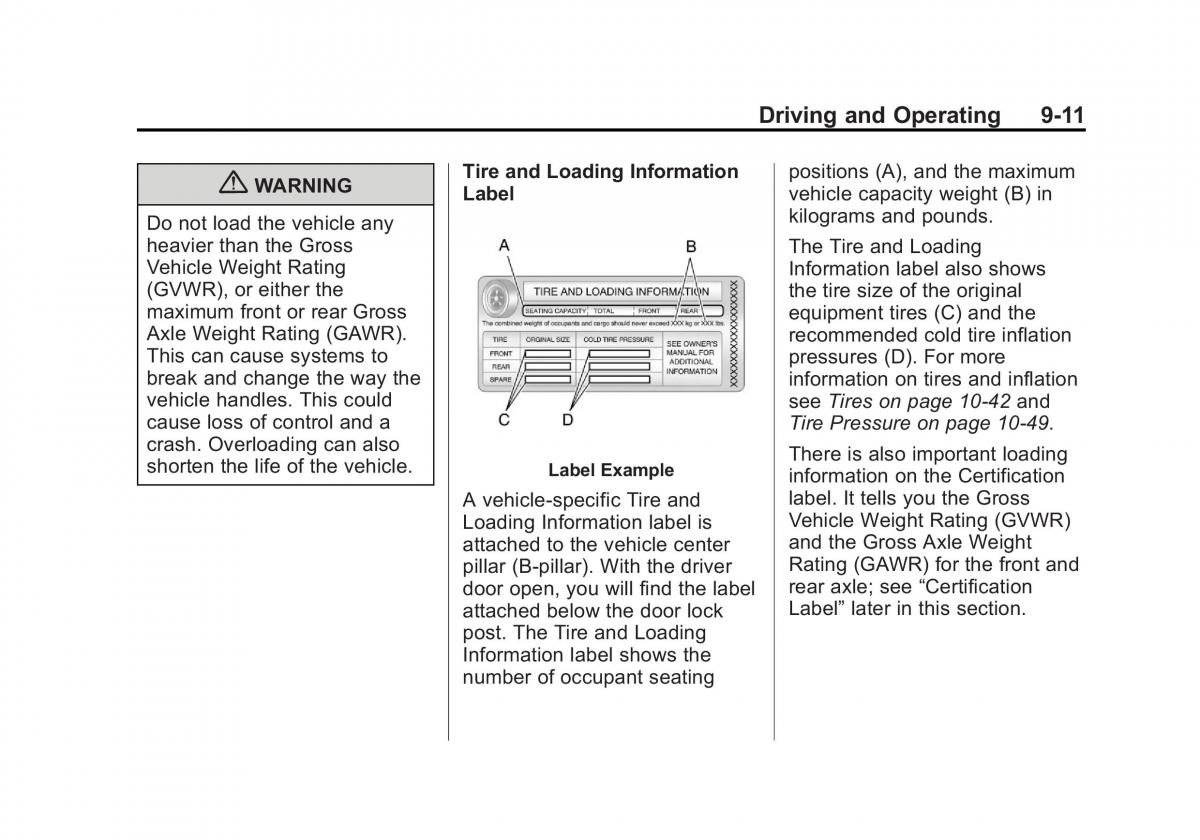 Chevrolet Cruze owners manuals / page 209