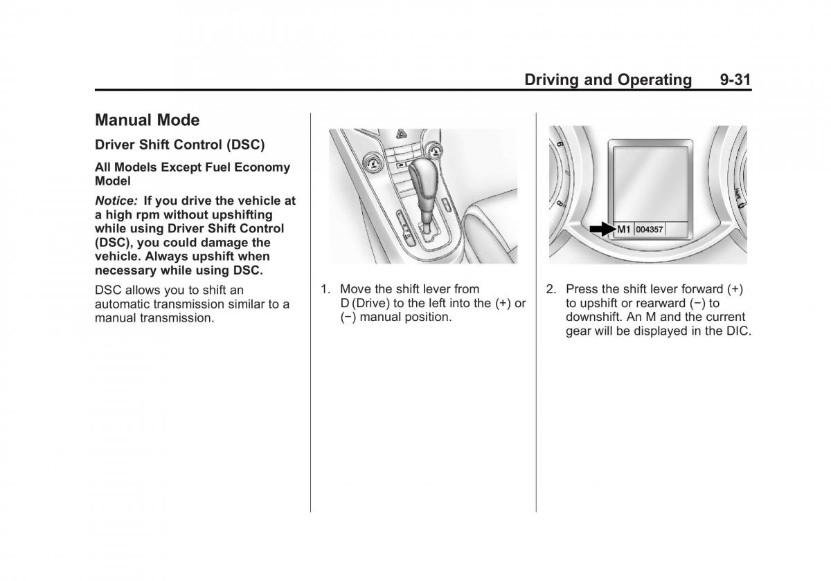 Chevrolet Cruze owners manuals / page 229