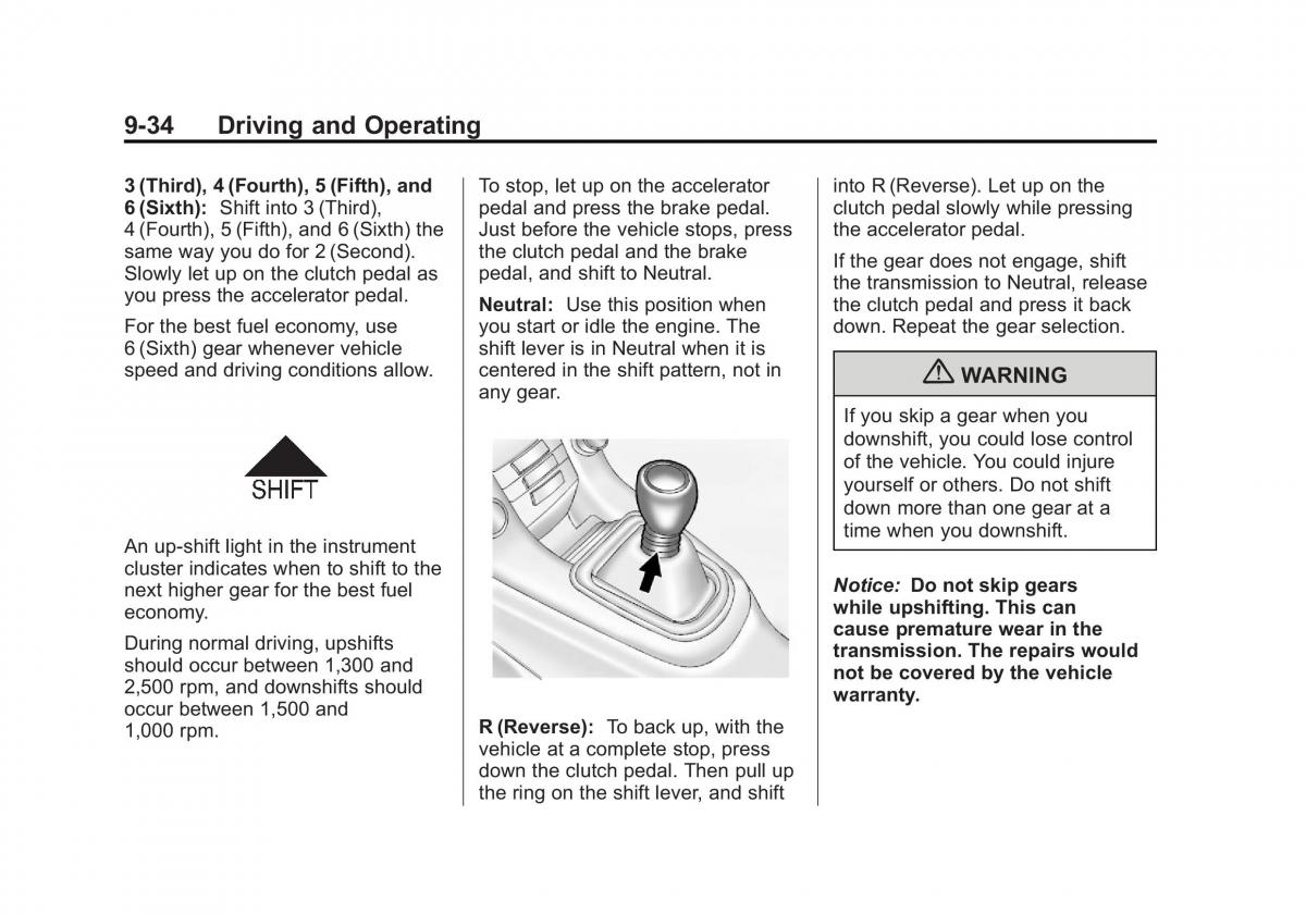 Chevrolet Cruze owners manuals / page 232