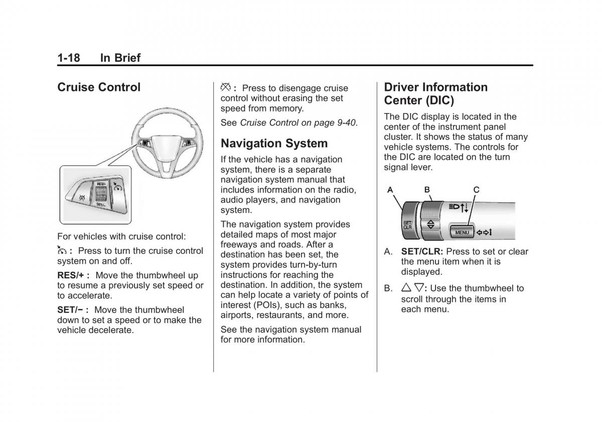 Chevrolet Cruze owners manuals / page 24