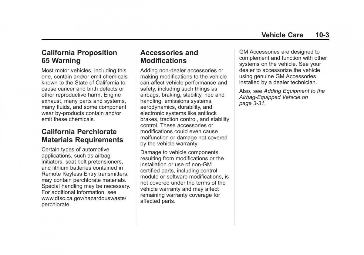 Chevrolet Cruze owners manuals / page 257