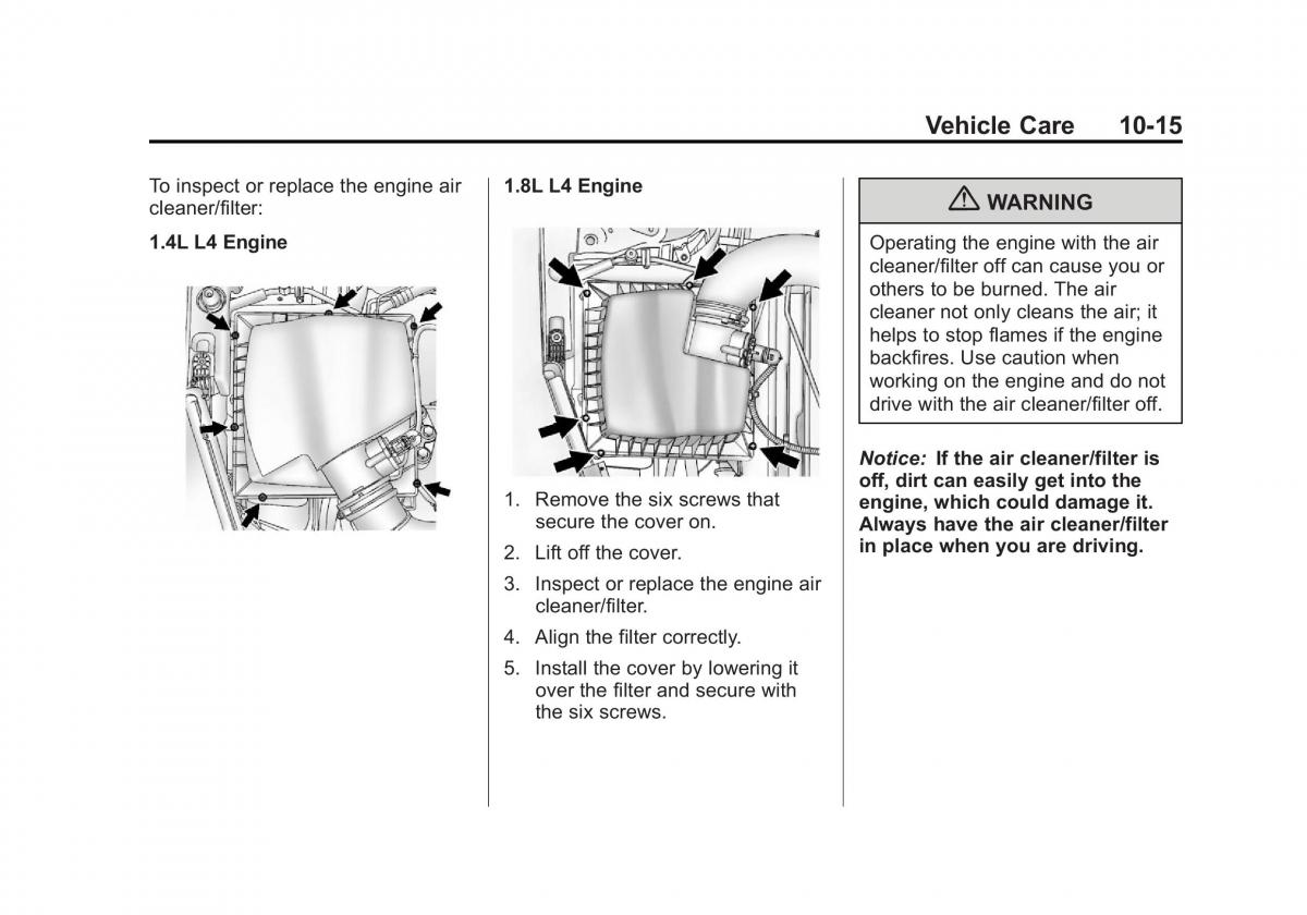 Chevrolet Cruze owners manuals / page 269