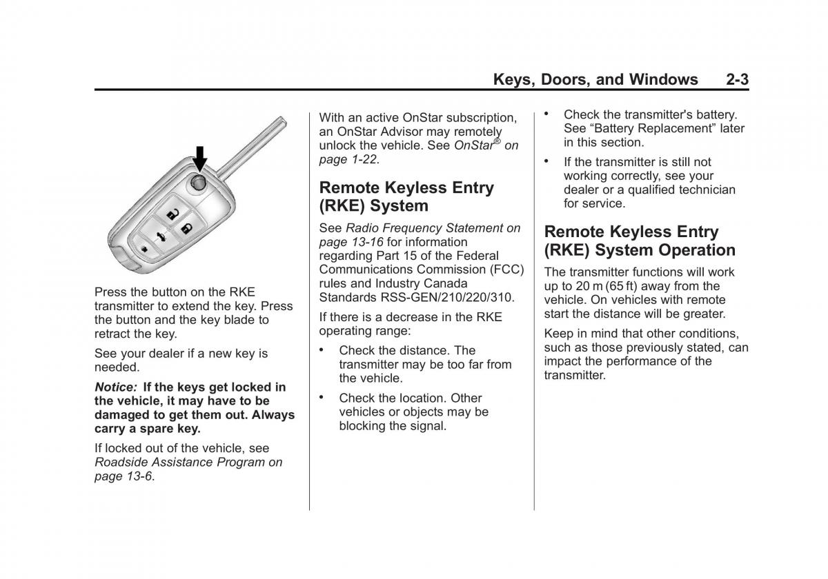 Chevrolet Cruze owners manuals / page 33