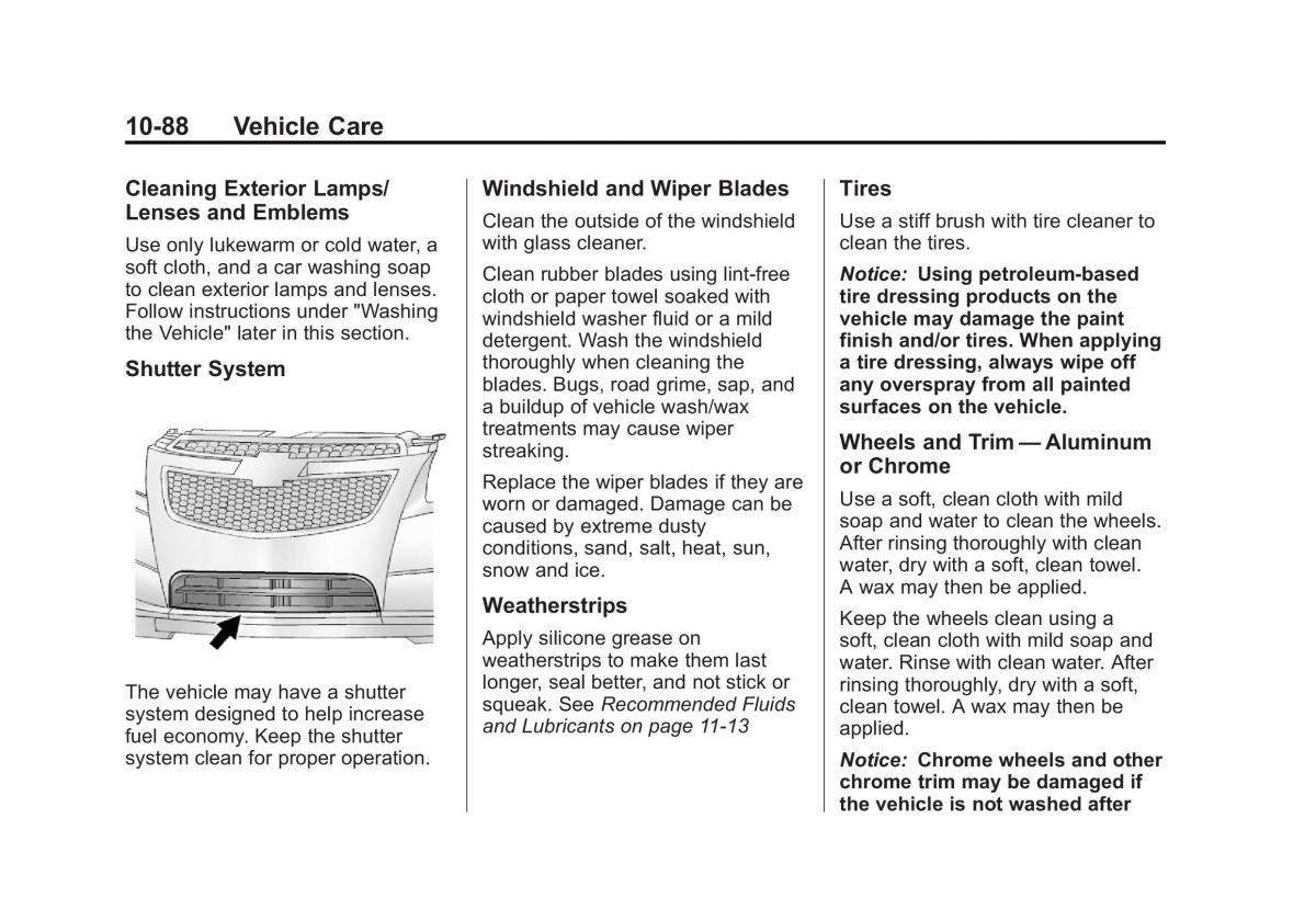 Chevrolet Cruze owners manuals / page 342