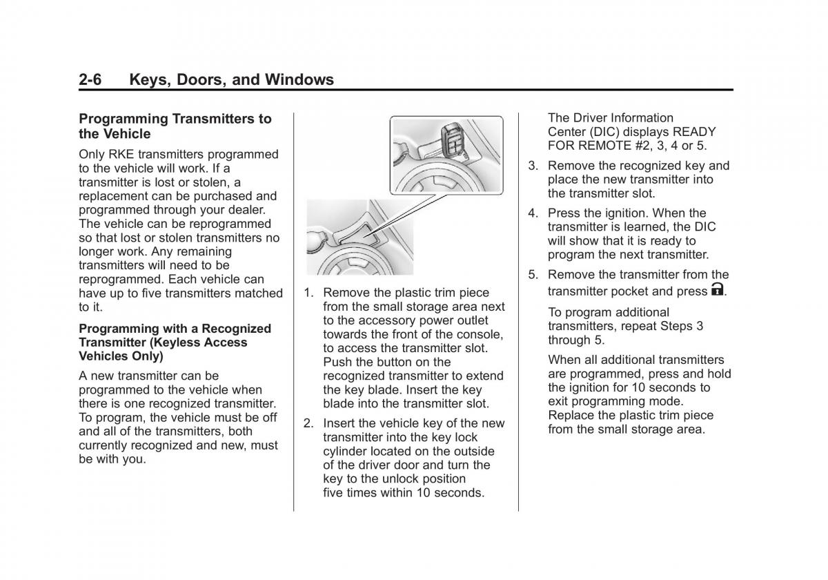 Chevrolet Cruze owners manuals / page 36