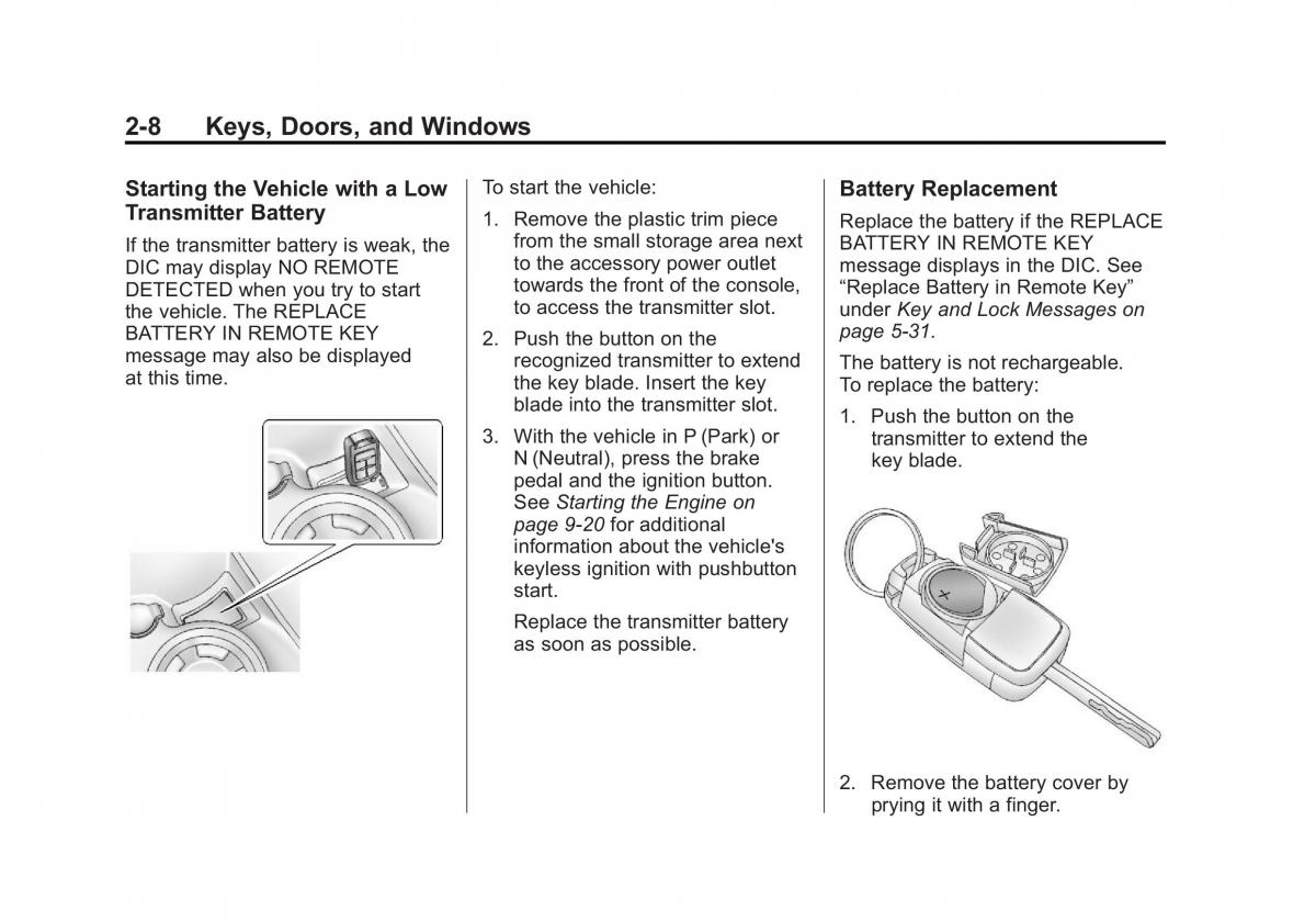 Chevrolet Cruze owners manuals / page 38