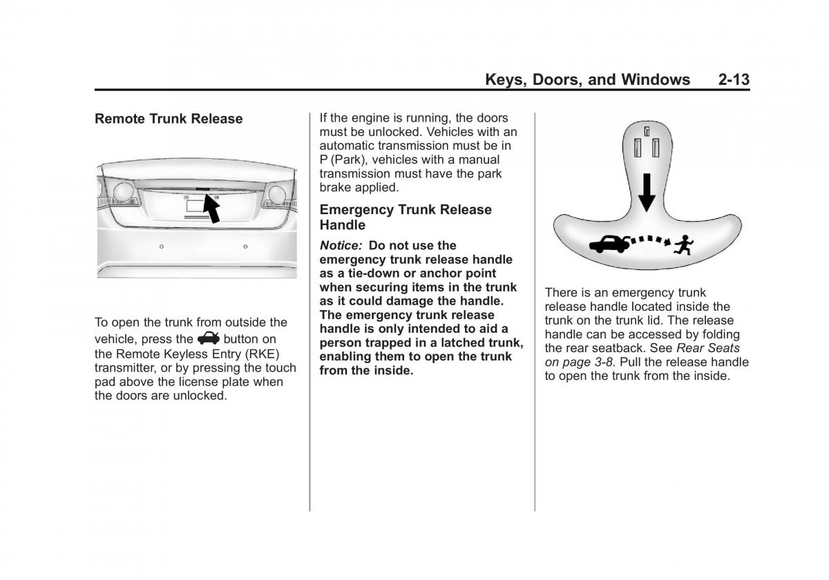 Chevrolet Cruze owners manuals / page 43