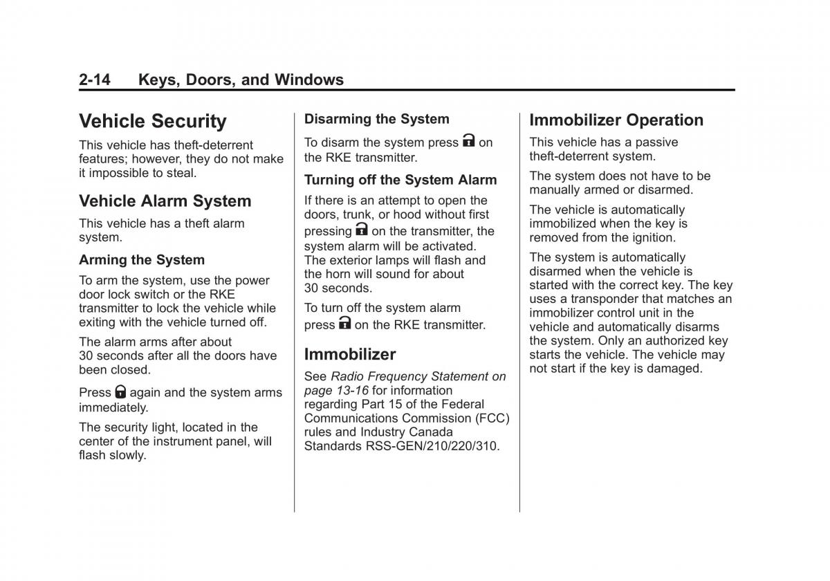 Chevrolet Cruze owners manuals / page 44