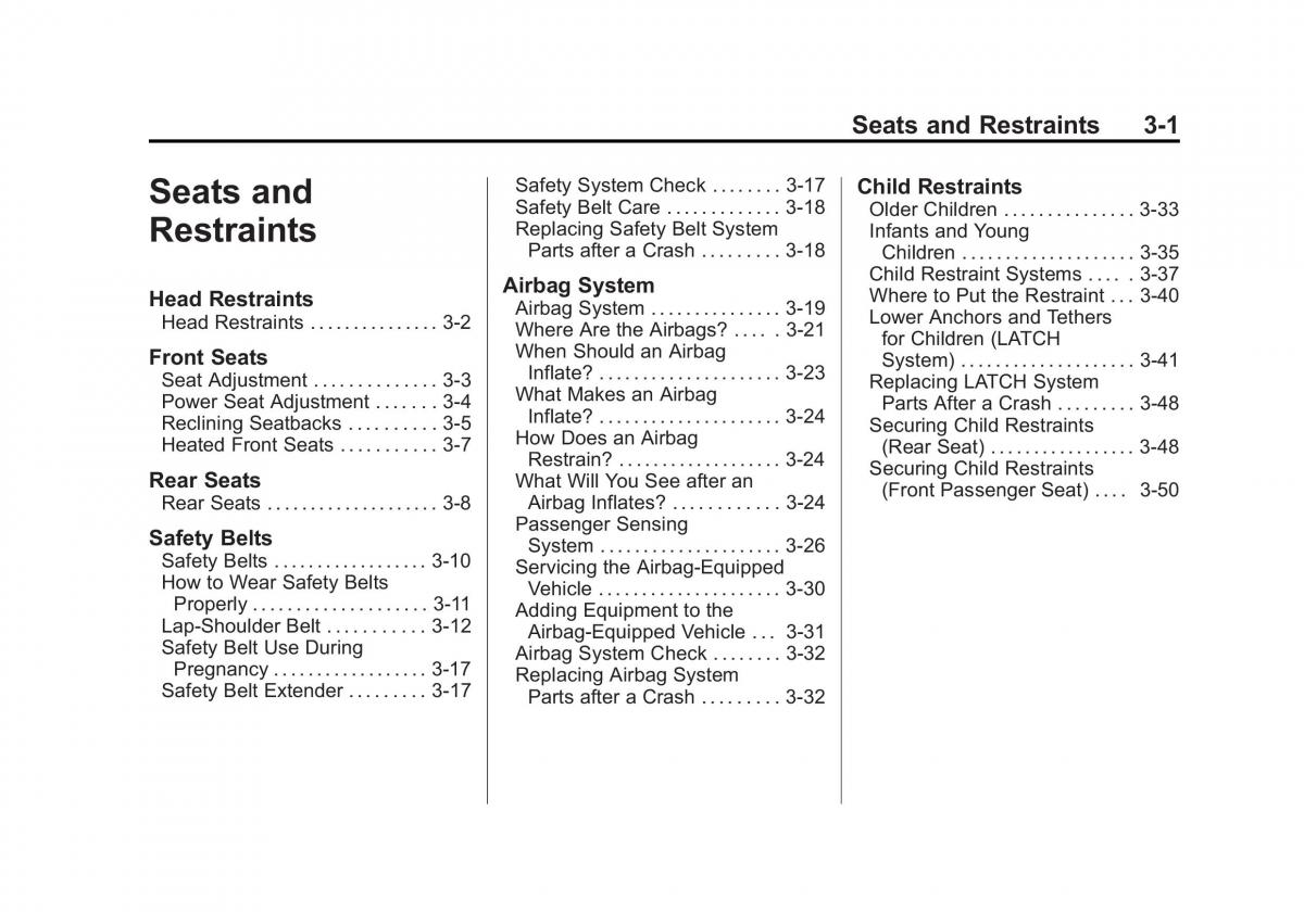 Chevrolet Cruze owners manuals / page 53