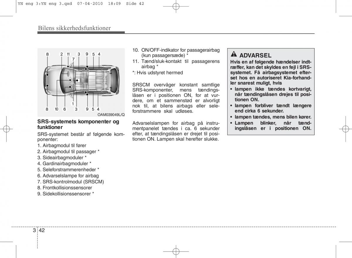 Kia Venga ejere handbog / page 56