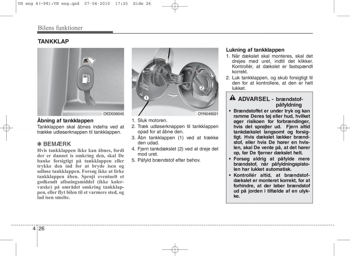 Kia Venga ejere handbog / page 100