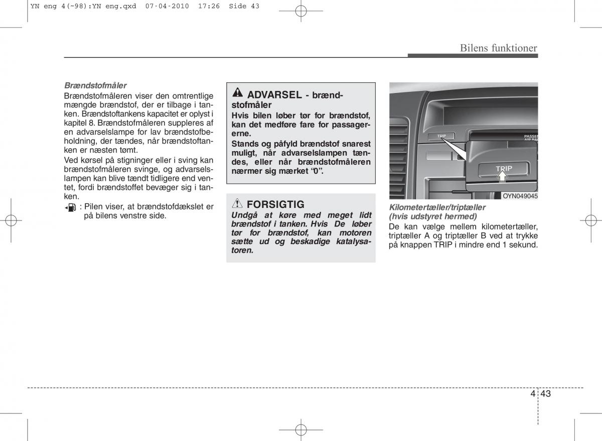 Kia Venga ejere handbog / page 117