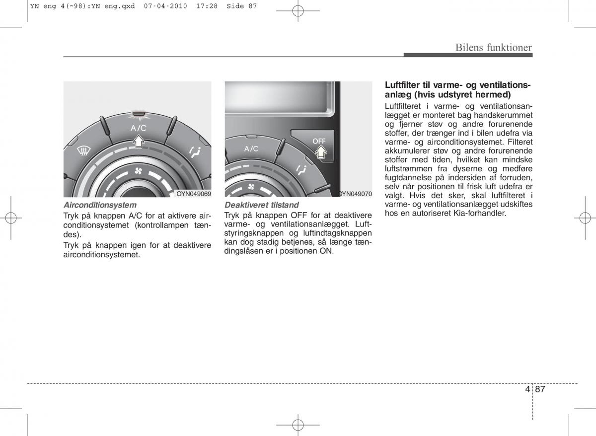 Kia Venga ejere handbog / page 161