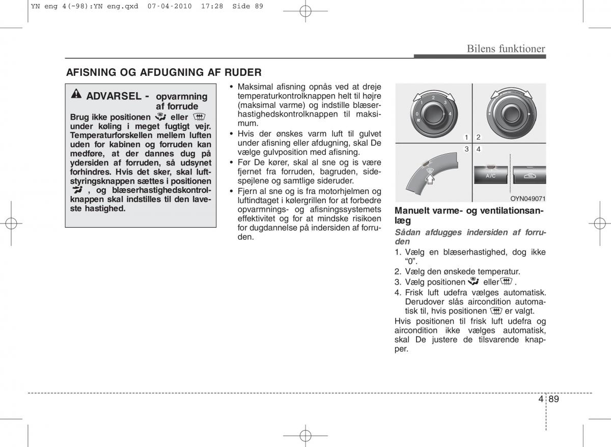 Kia Venga ejere handbog / page 163