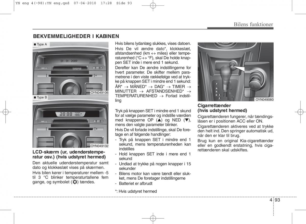 Kia Venga ejere handbog / page 167