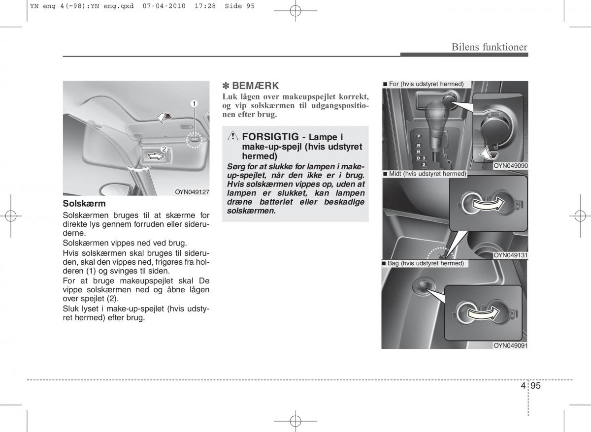 Kia Venga ejere handbog / page 169