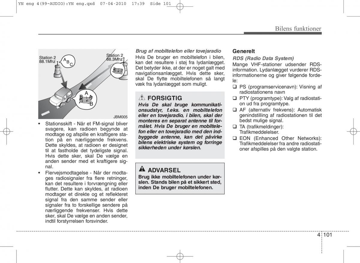 Kia Venga ejere handbog / page 175