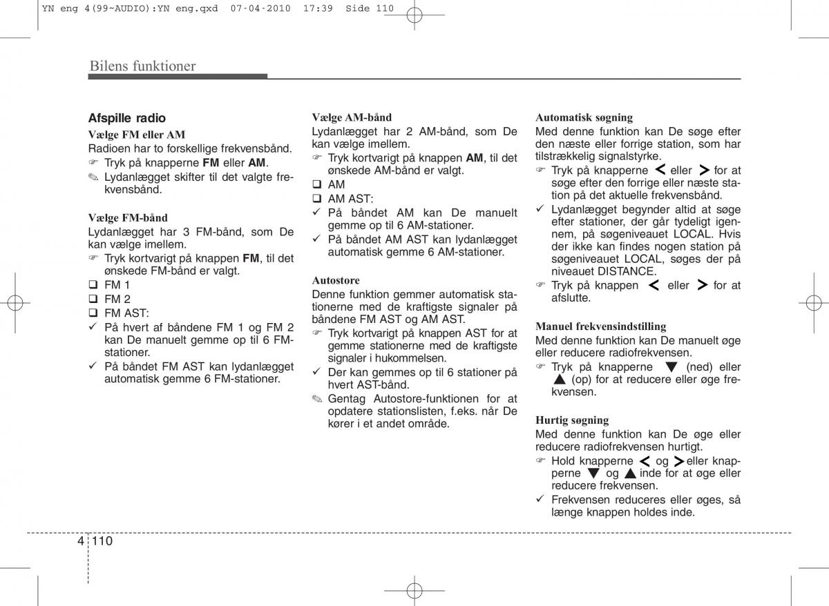 Kia Venga ejere handbog / page 184