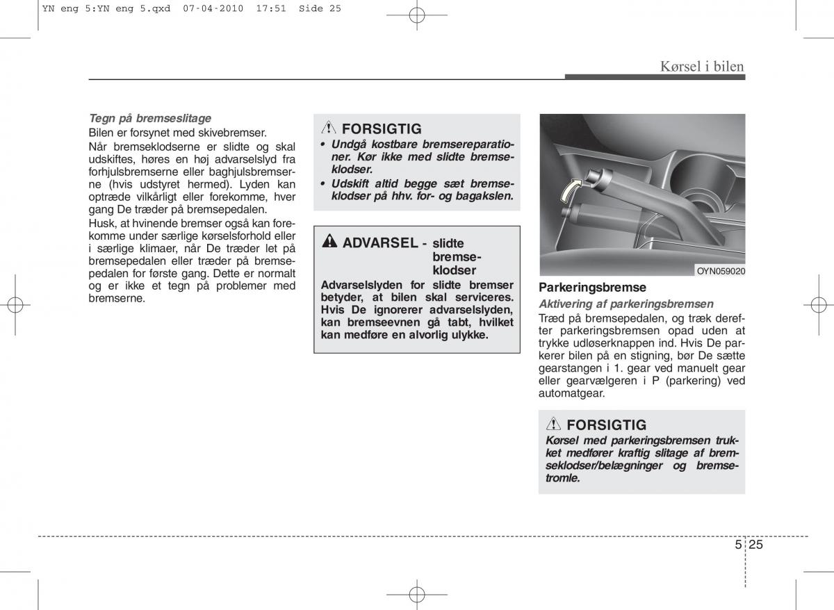 Kia Venga ejere handbog / page 231