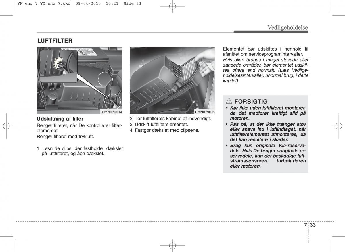 Kia Venga ejere handbog / page 329