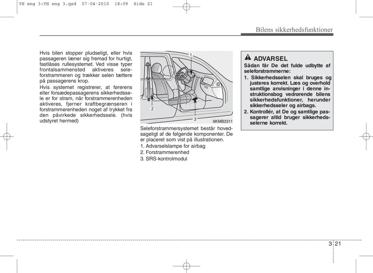 Kia Venga ejere handbog / page 35