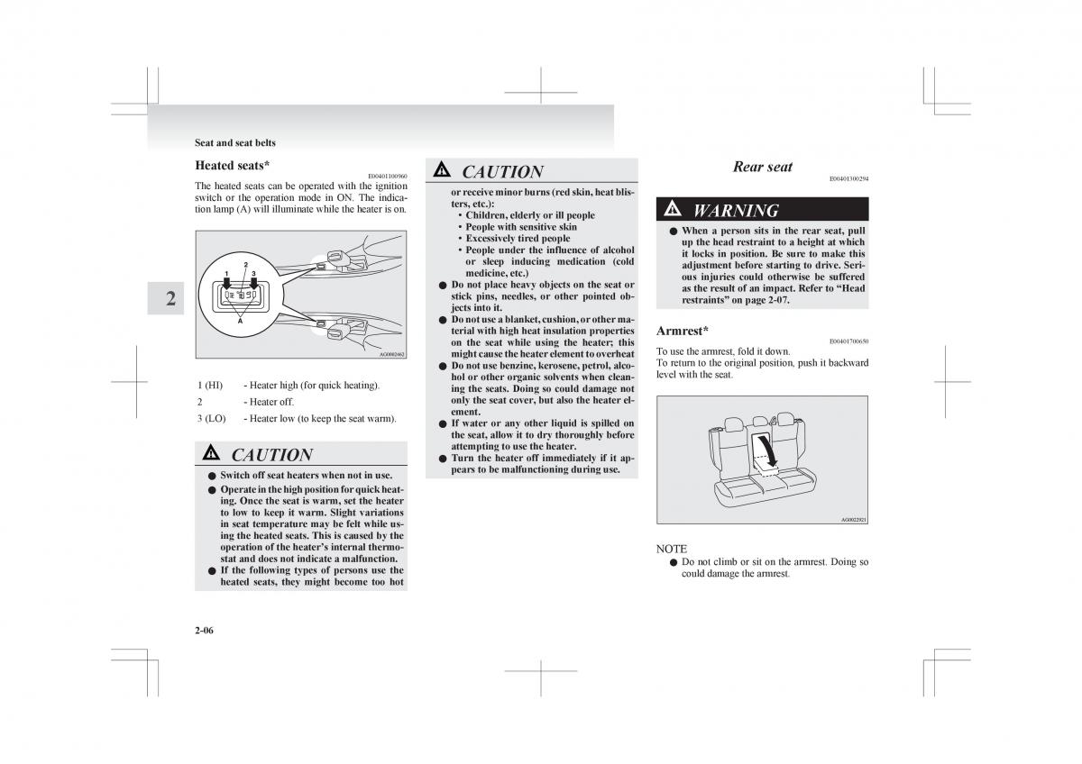 Mitsubishi ASX RVR owners manual / page 64