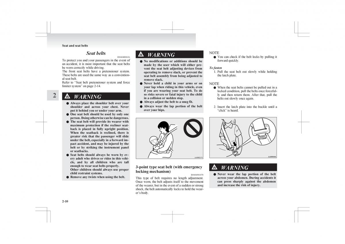 Mitsubishi ASX RVR owners manual / page 68