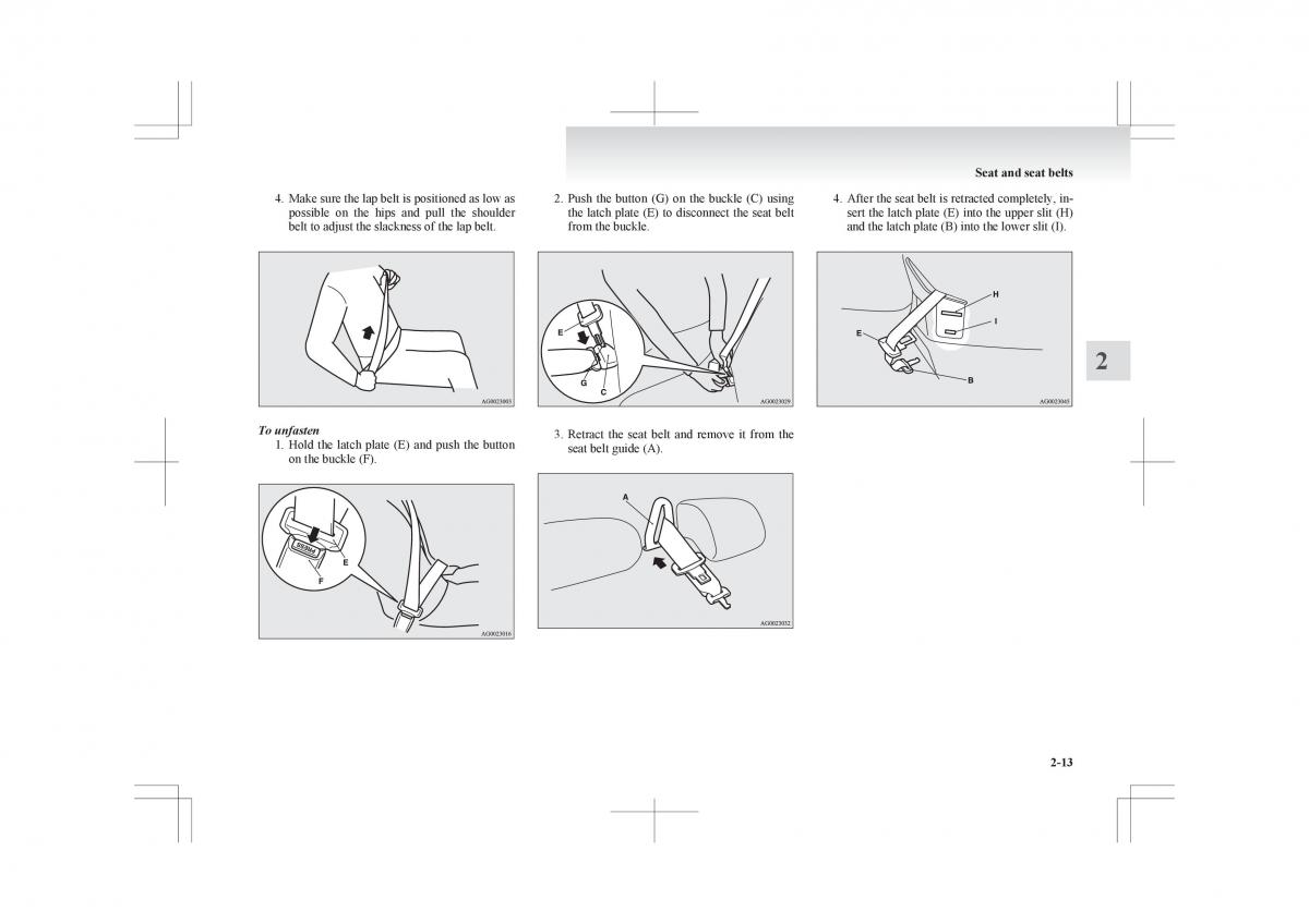 Mitsubishi ASX RVR owners manual / page 71