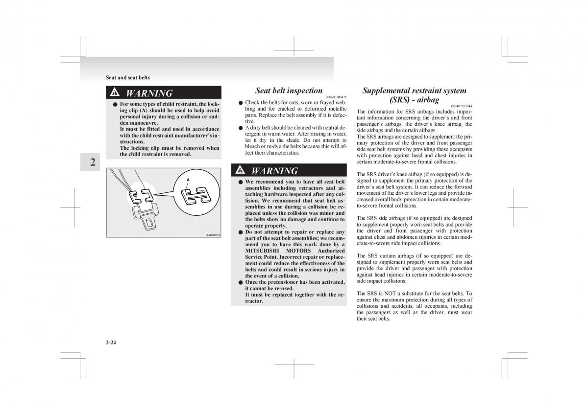 Mitsubishi ASX RVR owners manual / page 82