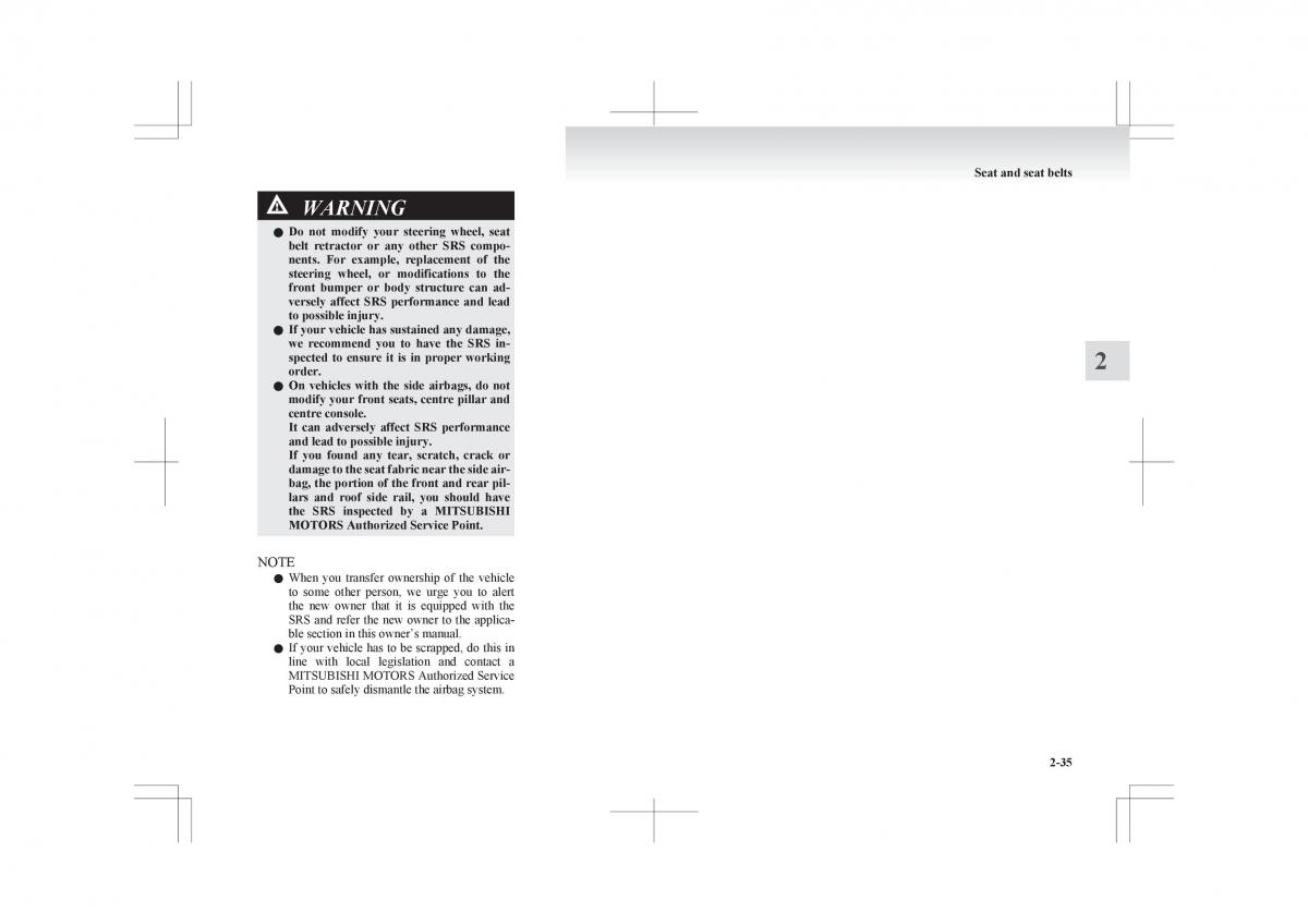 Mitsubishi ASX RVR owners manual / page 93