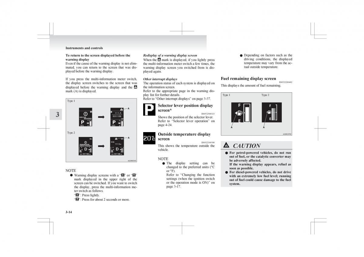 Mitsubishi ASX RVR owners manual / page 108