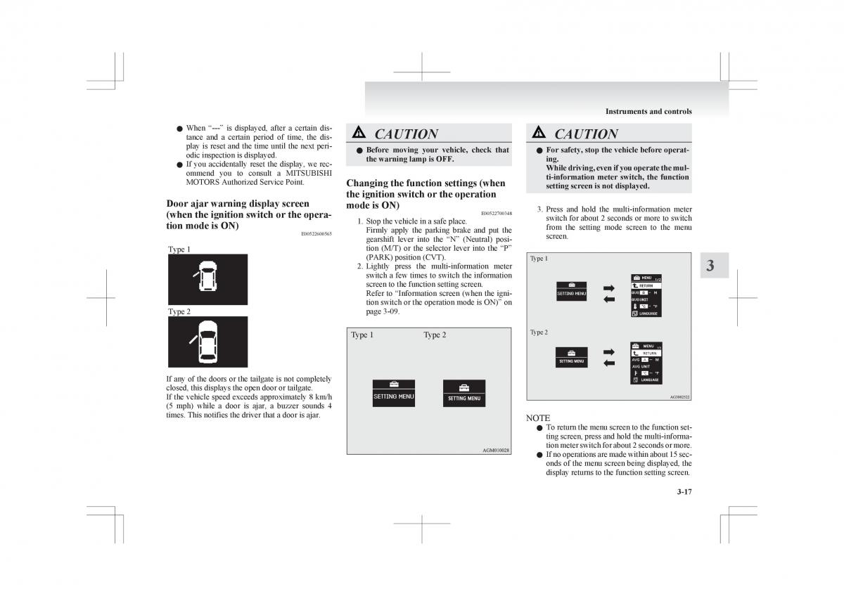 Mitsubishi ASX RVR owners manual / page 111