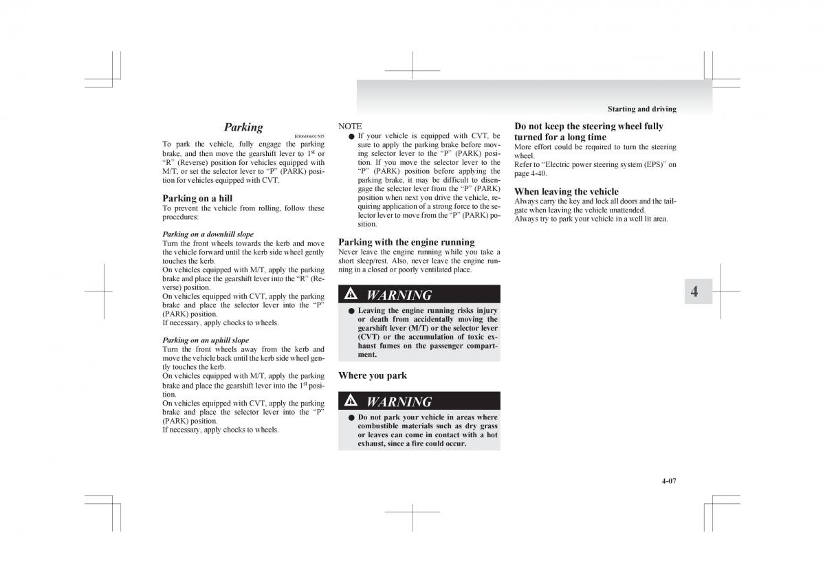 Mitsubishi ASX RVR owners manual / page 159