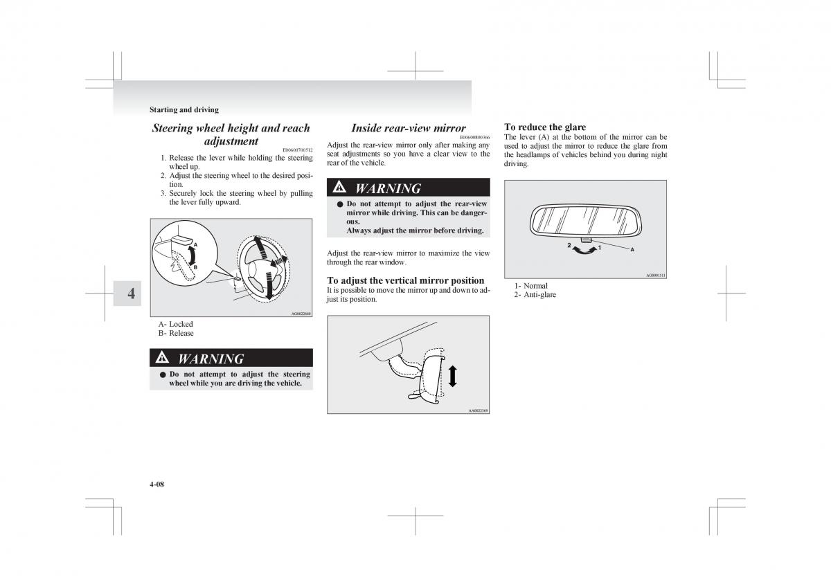 Mitsubishi ASX RVR owners manual / page 160