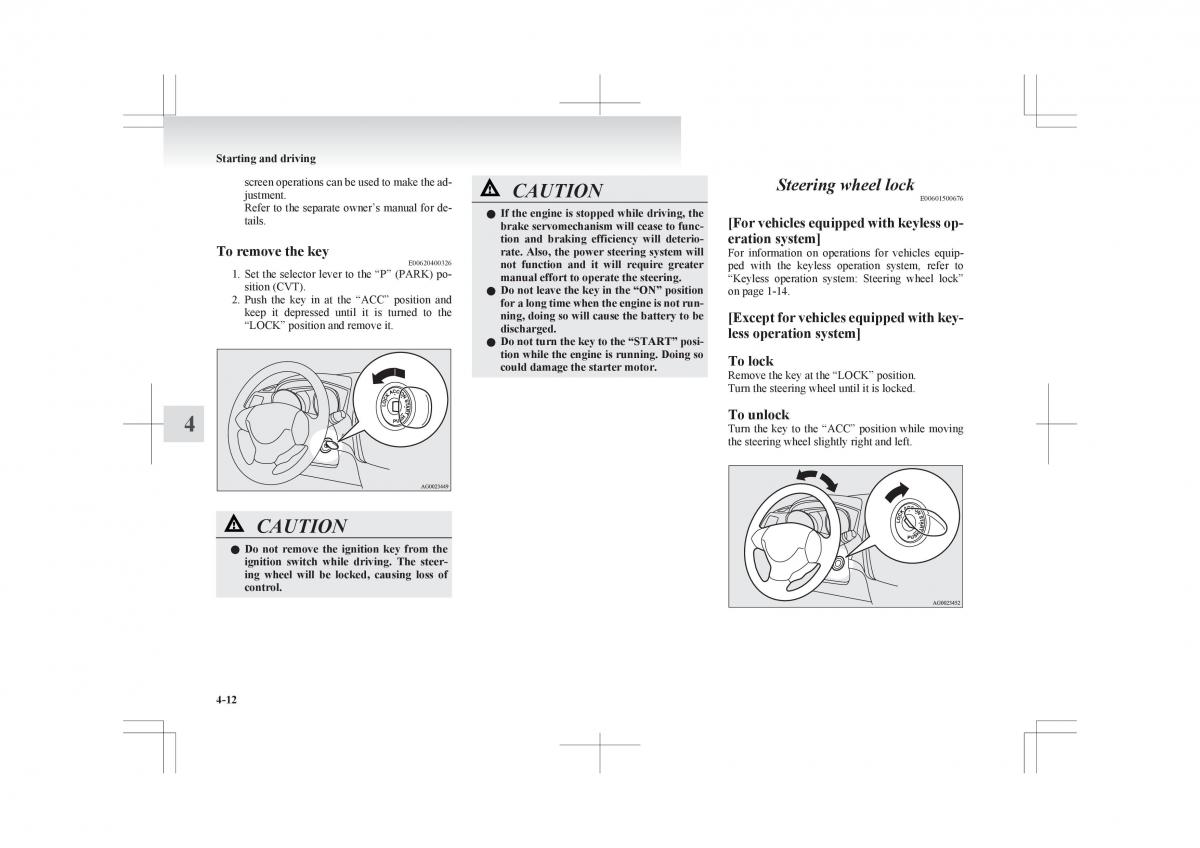 Mitsubishi ASX RVR owners manual / page 164