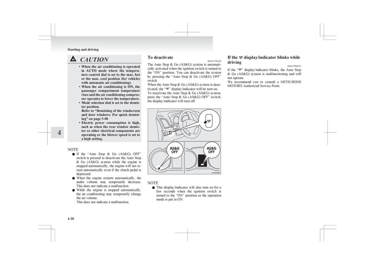 Mitsubishi ASX RVR owners manual / page 172