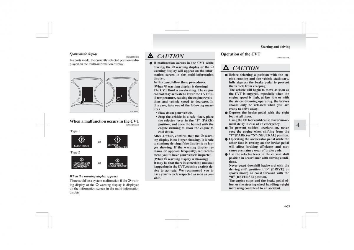 Mitsubishi ASX RVR owners manual / page 179