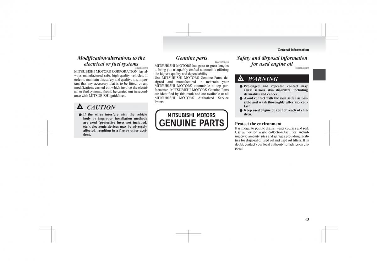 Mitsubishi ASX owners manual / page 19