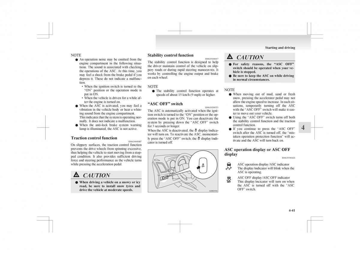 Mitsubishi ASX RVR owners manual / page 193