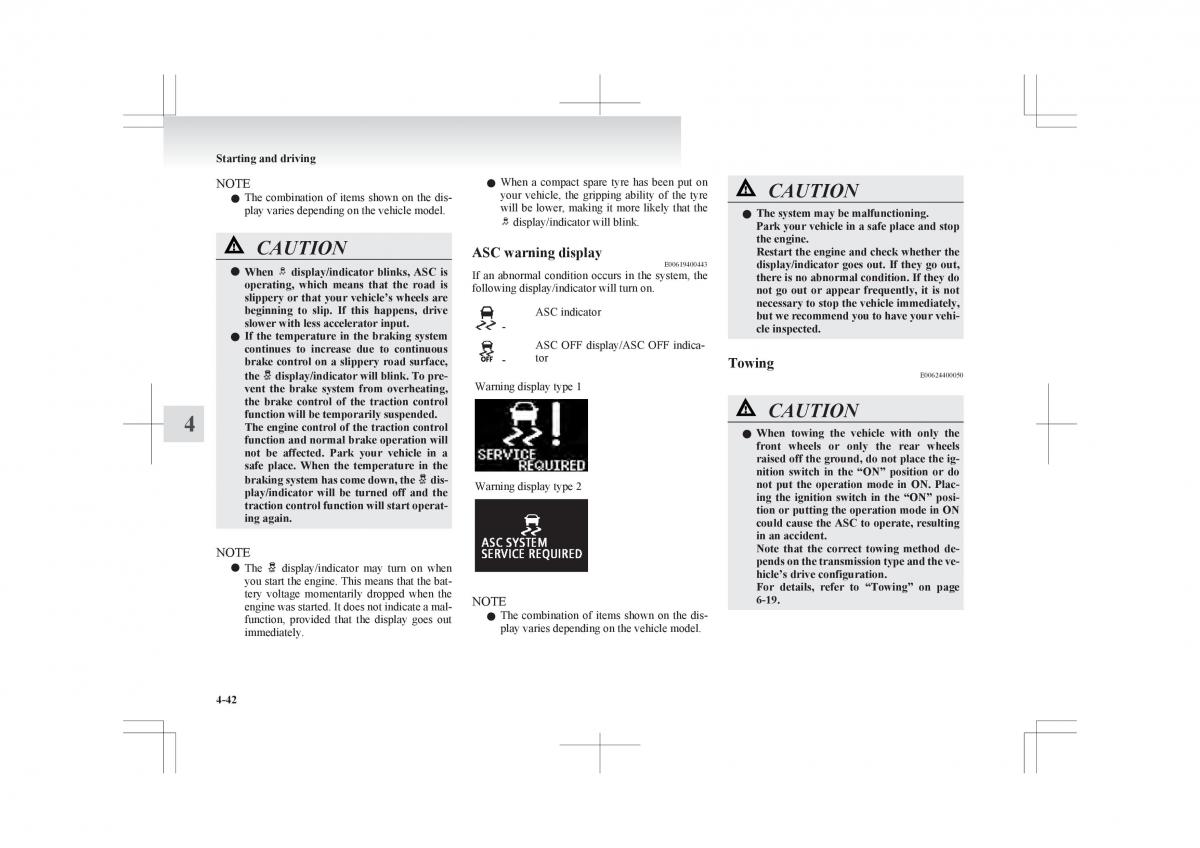 Mitsubishi ASX RVR owners manual / page 194