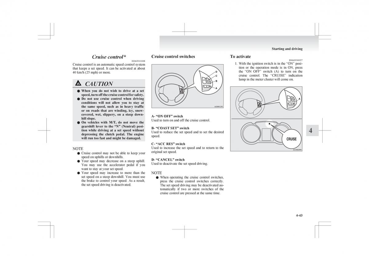 Mitsubishi ASX RVR owners manual / page 195